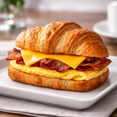 Dunkin donuts bacon egg and cheese crossaint