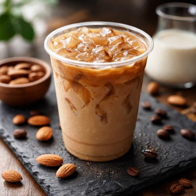 Dunkin donuts iced coffee with almond milk