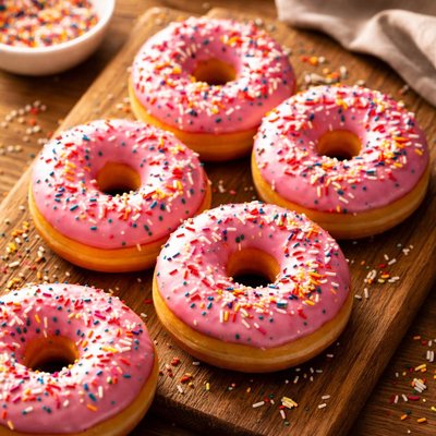 Dunkin donuts pink sprinkled