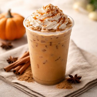 Dunkin donuts pumpkin spice latte iced large