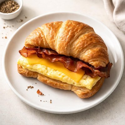 Dunkin egg cheese bacon croissant