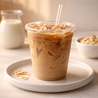 Dunkin iced coffee small with oat milk