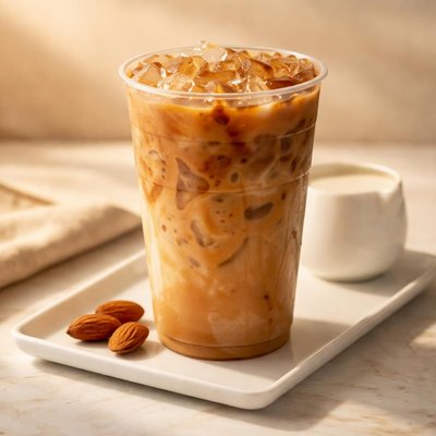 Dunkin iced coffee with almond milk