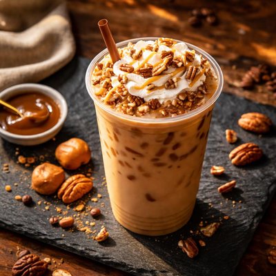 Dunkin medium butter pecan iced coffee