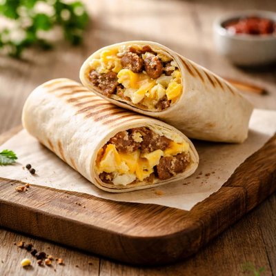 Dunkin sausage egg and cheese wrap