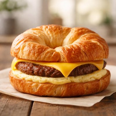 Dunkin sausage egg cheese croissant