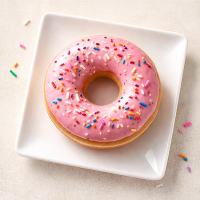 Dunkin strawberry frosted doughnut