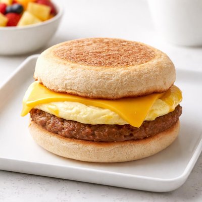 Dunkin turkey sausage egg cheese english muffin