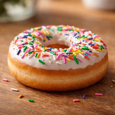 Dunkin vanilla sprinkle donut