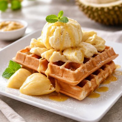 Durian waffle