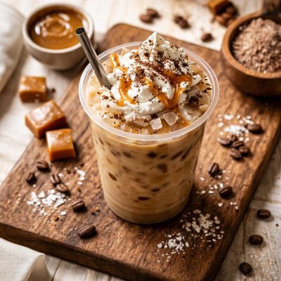Dutch bros iced salted caramel mocha protein coffee