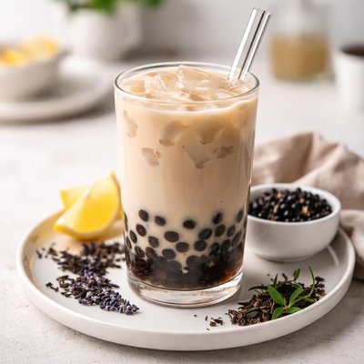 Earl grey boba tea