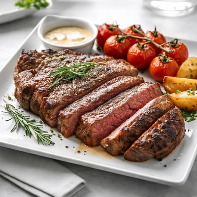 Mangiare Bistecca Carnosa