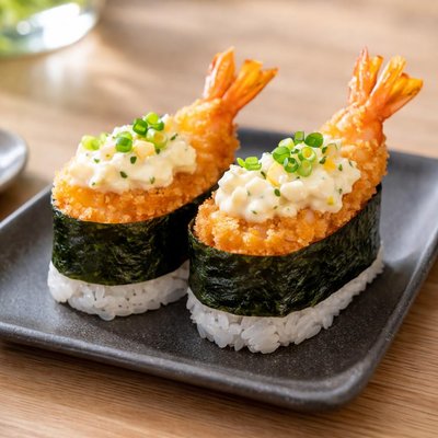 Ebi fry tartar sauce sushi
