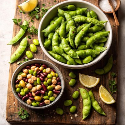 Edamame and beans