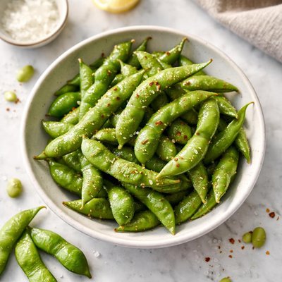 Edamame pod birds eye