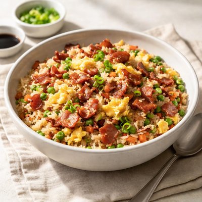 Egg and bacon fried rice