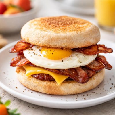 Egg and bacon muffin