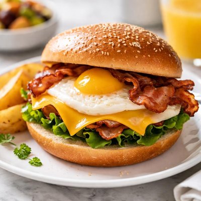 Egg and bacon sandwich