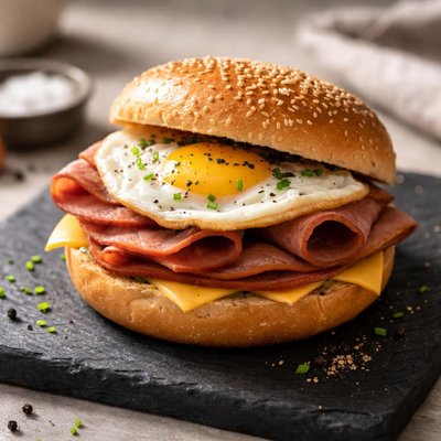 Egg and bolgna sandwhich