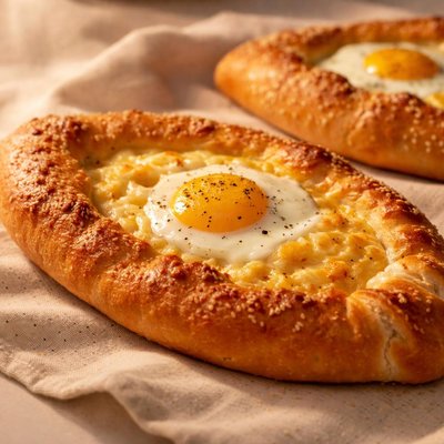 خبز بالبيض والجبن