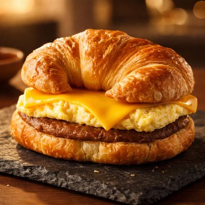 Egg and cheese croissanwhich burger king