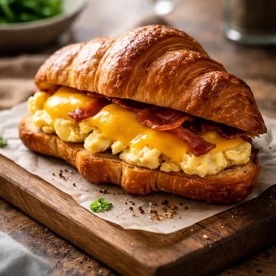 Egg and cheese crossaint