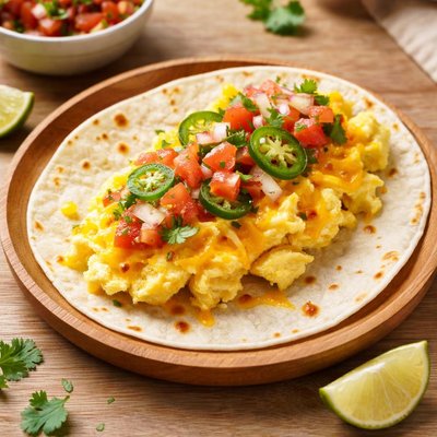 Egg and cheese taco