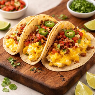 Egg and cheese tacos