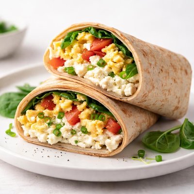 Egg and cottage cheese wrap
