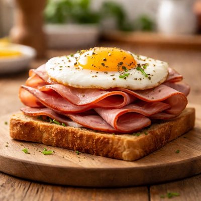 Egg and ham