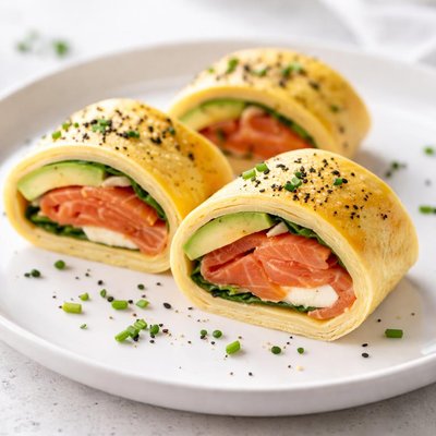 Egg and salmon roll