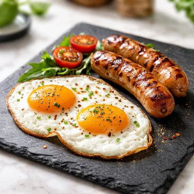 Egg and sausage