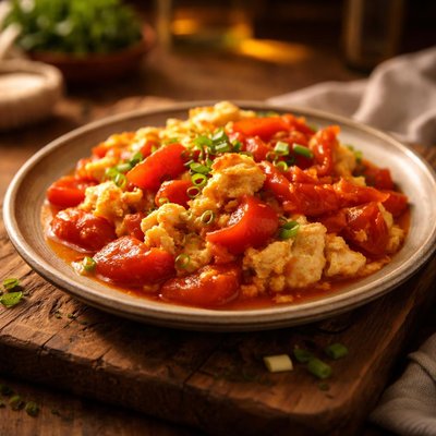 Egg and tomato stir-fry