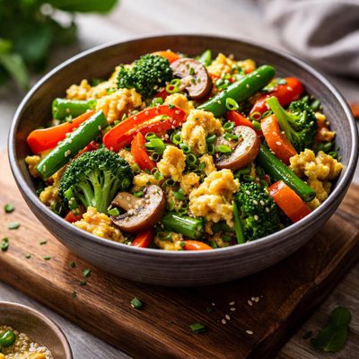 Egg and vegetable stir-fry