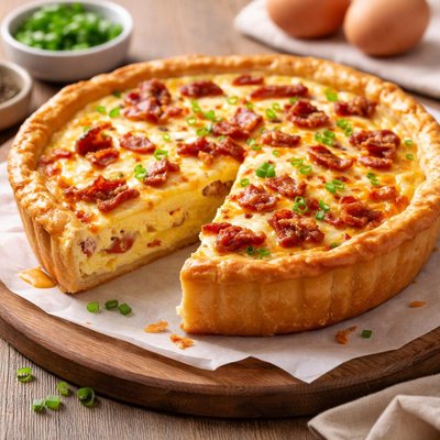 Egg bacon pie