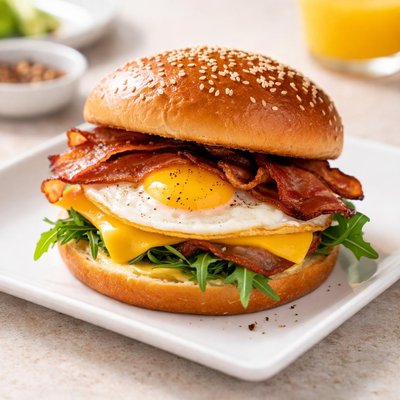 Egg bacon sandwich