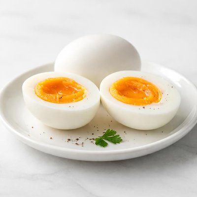 بيض مسلوق متوسط الحجم