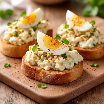 Egg canape