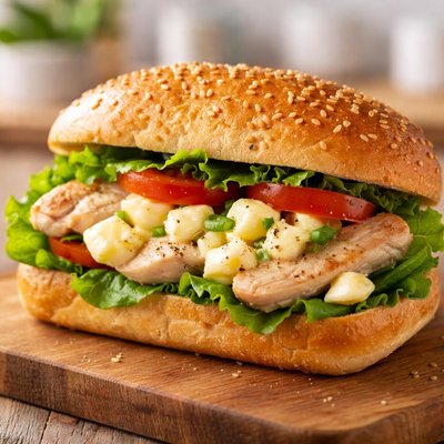 Sándwich de huevo de pollo