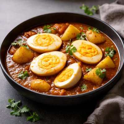 Egg curry with potato