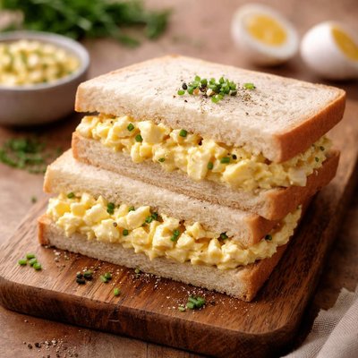 Egg mayo white bread