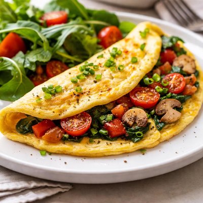 Egg omelette with vegetables