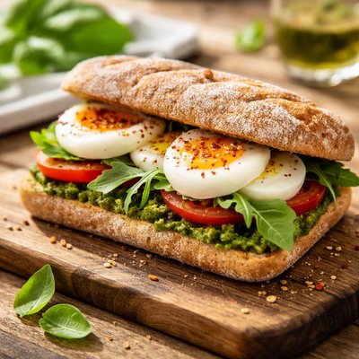 Egg pesto sandwich