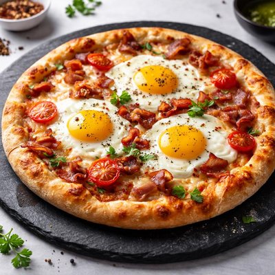 Egg pizza
