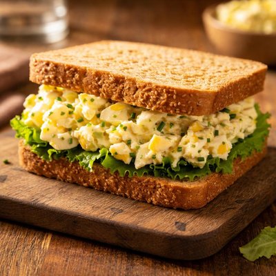 Egg salad sandwich wheat bread