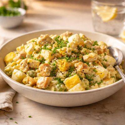 Egg salad with chicken