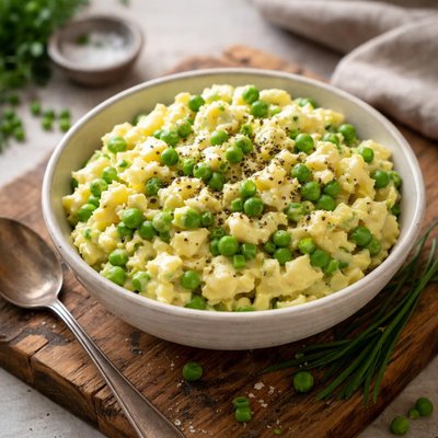 Egg salad with peas
