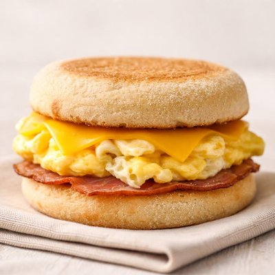 Egg sandwich on english muffin