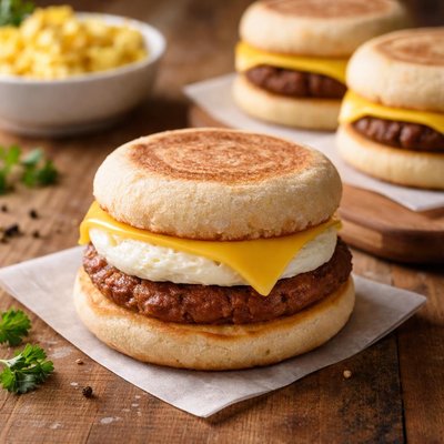 Egg sausage muffin